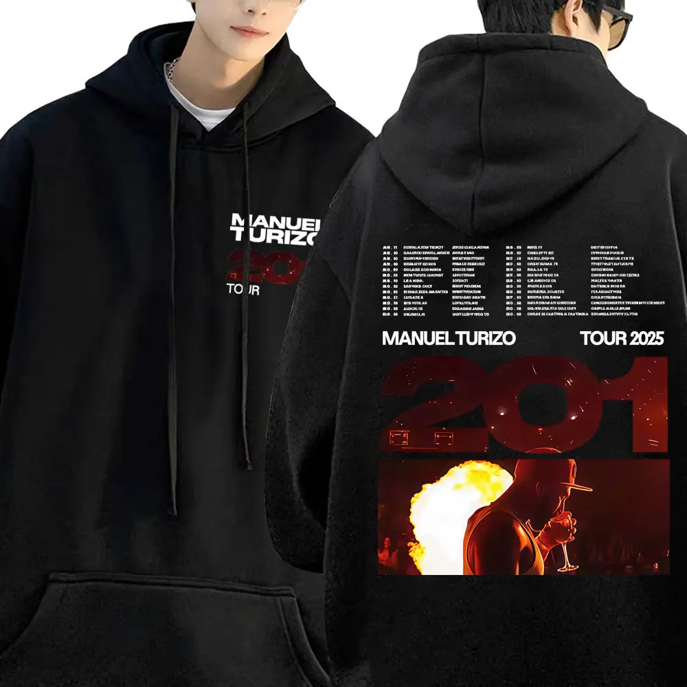 

Manuel Turizo 201 Tour 2025 Hoodie Male Fashion Oversized Streetwear Men Women Clothing Hip Hop Hoodies Male Vintage Pullover