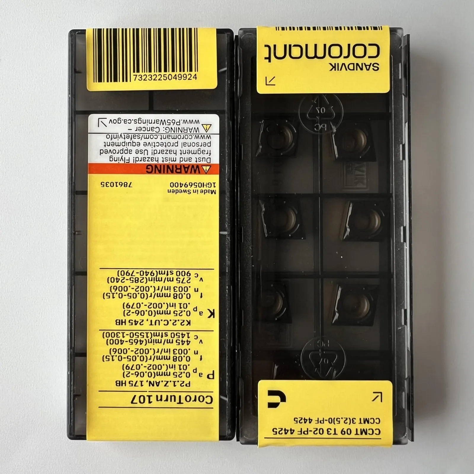 

SANDVIK / CCMT09T302-PF 4425 / Оригинальное шведское лезвие из твердого сплава, 10 шт.