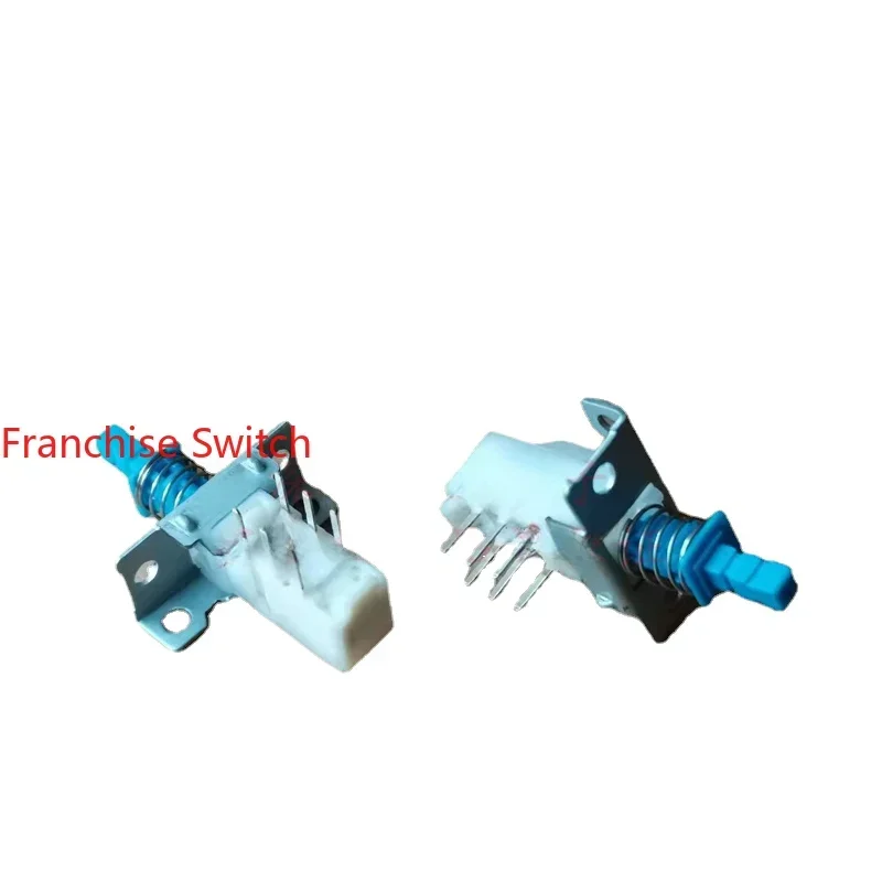 10PCS Electronic Keyboard Self-locking Switch With Rack, Double Row 6-pin Power Amplifier,  Button  Hole Spacing 20MM