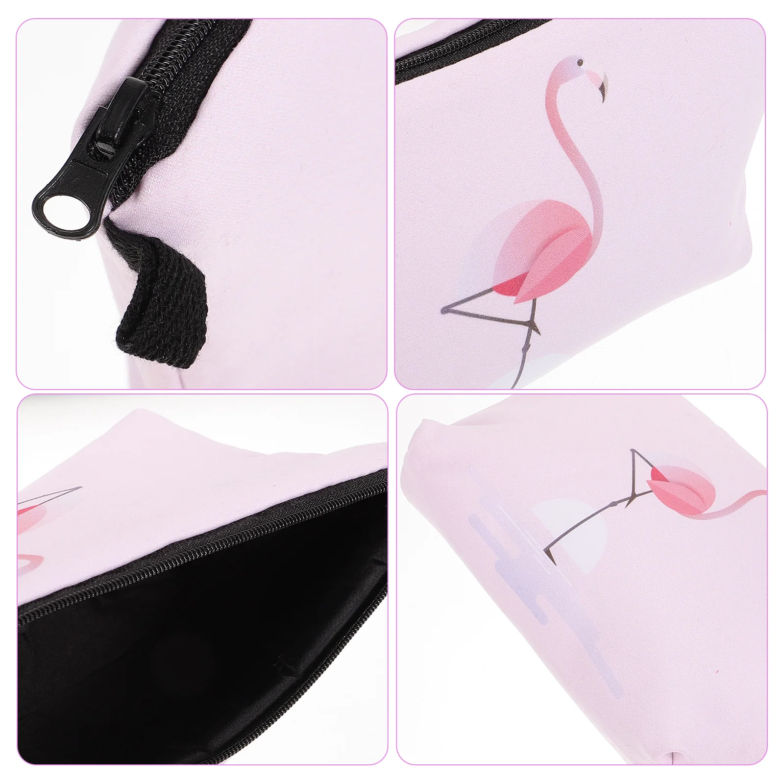 

Stylish Flamingo Makeup For Women Portable Travel Toiletry Organizer Storage Bag Cute Decorative Design Large Capacity