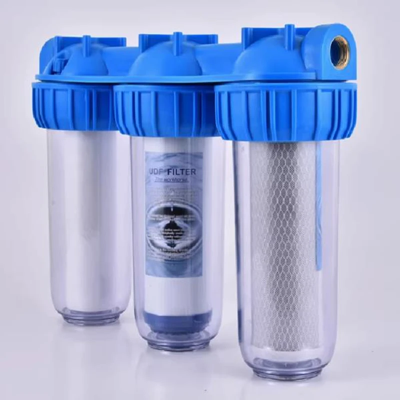 1Set 10inch Three Stage Filter Bottle with Washable Filter Element High Pressure Cleaning Equipment Prefiltration
