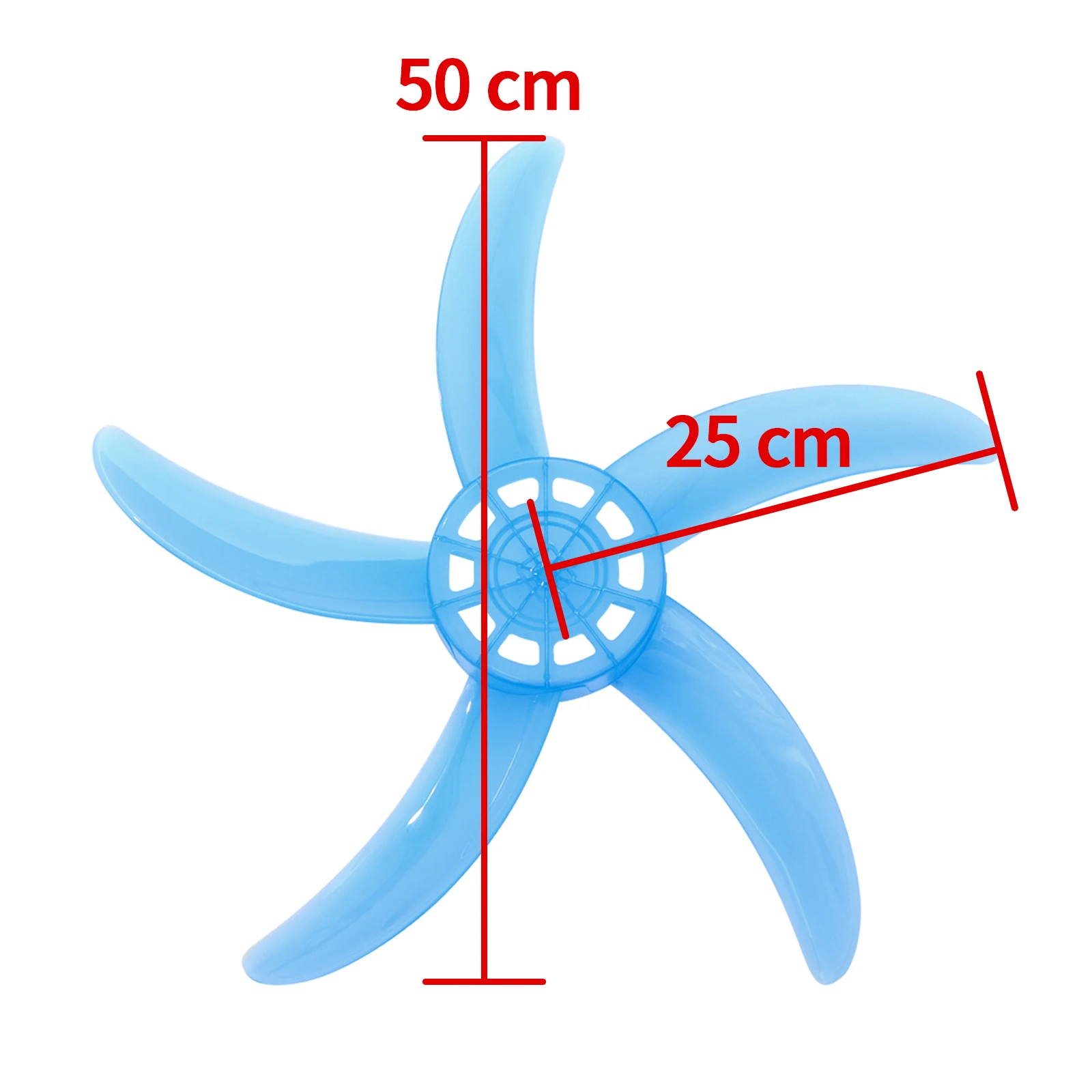 Universal Plastic Fan Blade with Nut Cover Replacements for Household Fans Standing Fans