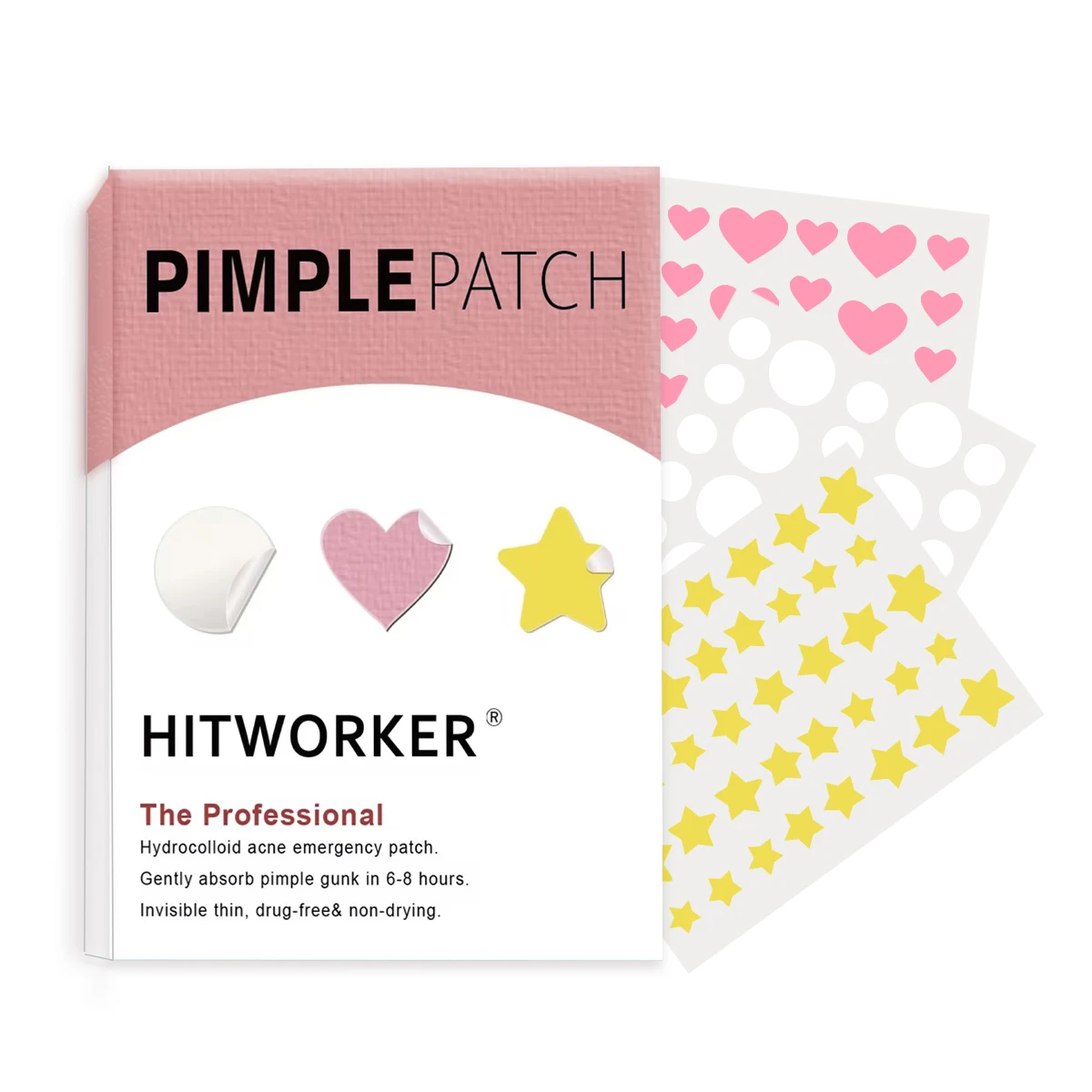 رقعة حب الشباب الغروانية المائية غير المرئية المقاومة للماء لتنظيف الوجه، ملحقات أداة جوهر مناسبة لجميع أنواع البشرة