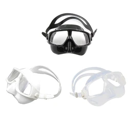 Wide View Snorkel Mask Anti-fog Tempered Glass Diving Mask Practical Snorkel Diving Mask with Adjustable Strap for Adult