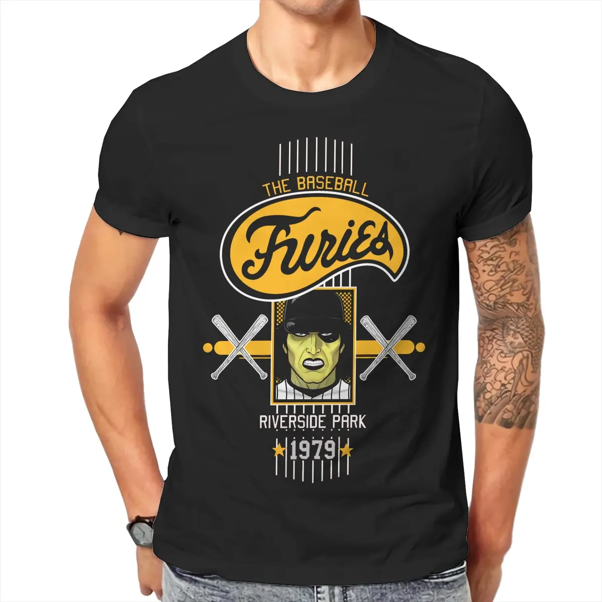 Baseball N Graphic TShirt Furies Film Printing Streetwear Casual T Shirt Men Short Sleeve Special Gift Idea