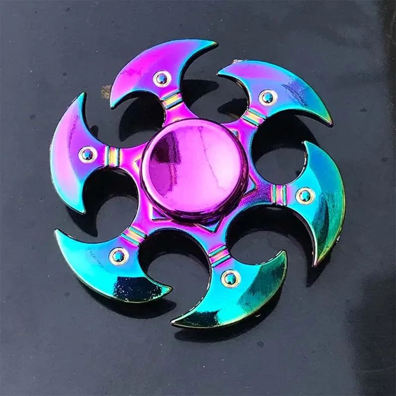 Rainbow Color Fingertip Gyro Toy (25) for Spinners Focus Relieves Stress Finger Spinner Creativity Hand Fidget Spinner Metal