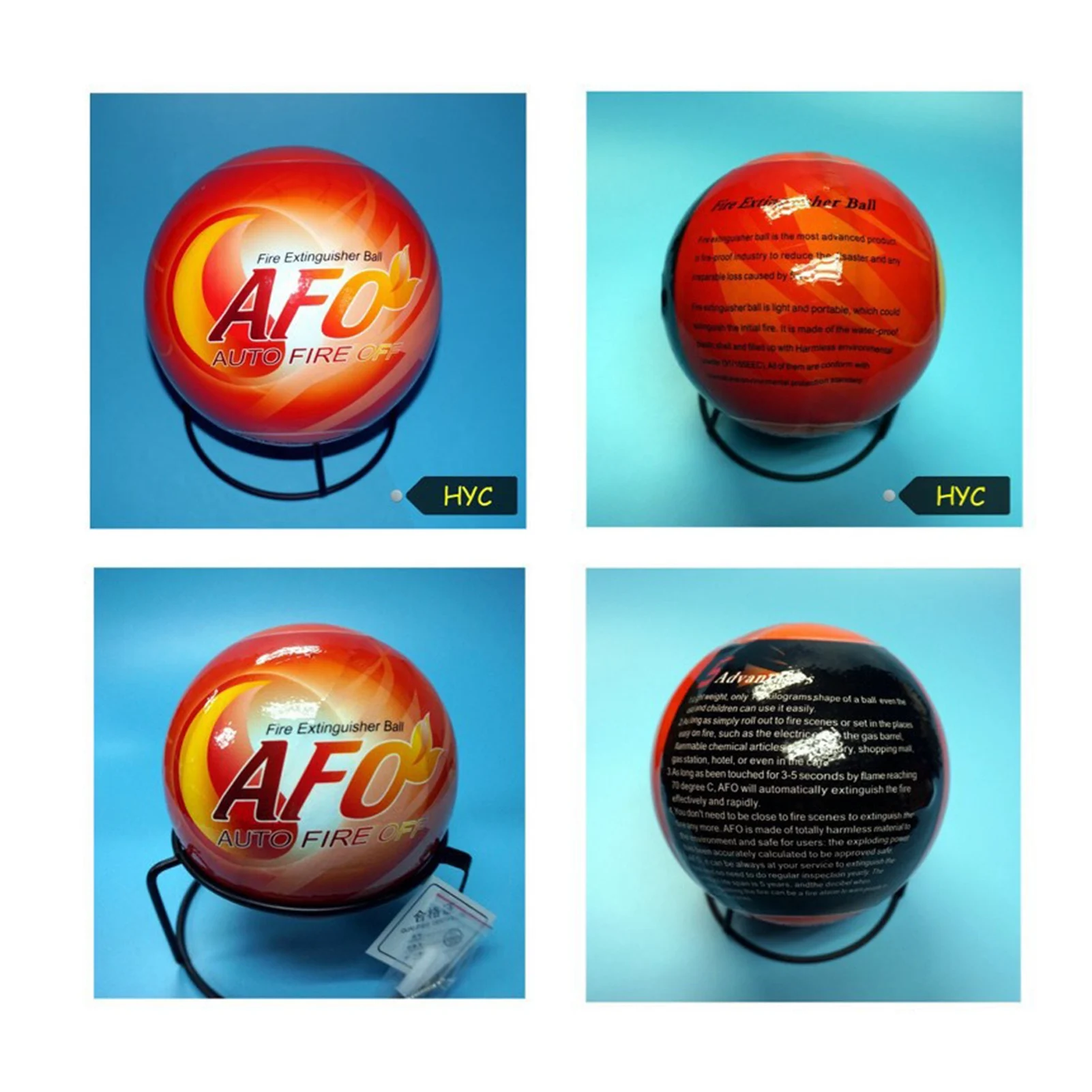 ZK30 Fire Extinguisher Ball 1.3kg Light Weight Safe Harmless Automatic Dry Powder Fire Extinguisher Ball