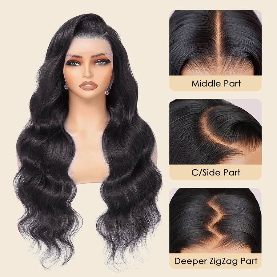 

Inch Body Wave Lace Front Wigs Human Hair Pre Plucked 200 Density Human Hair Wig For Women 13x4 Lace Frontal Wigs hair Full And