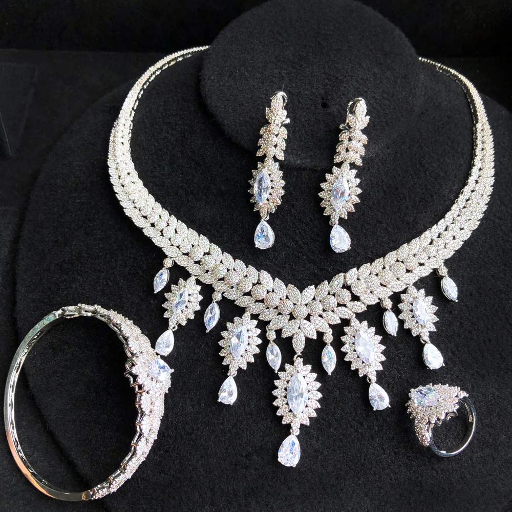 

GODKI Famous Brand Tassel Drop Luxury African Jewelry Sets For Women Wedding Party Zircon Crystal Dubai Bridal Jewelry Set Gift