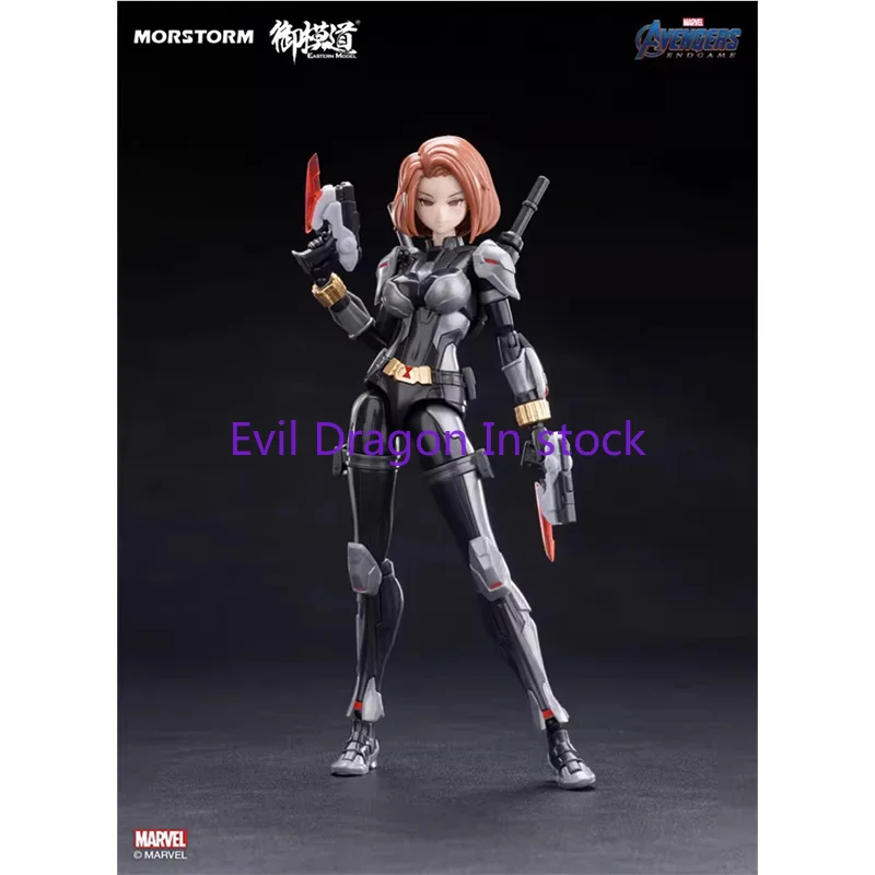 E-Model Original Marvel Comics The Avengers Anime Black Widow Mobile Suit Girl Action Figure Toys Model Gifts for Children