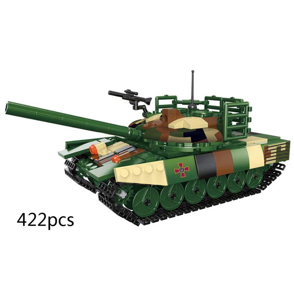 

Modern Military Soviet Union T-72 Main Battle Tank Batisbricks Building Block Ww2 Vehicle Brick Toys Collection For Boys Gifts