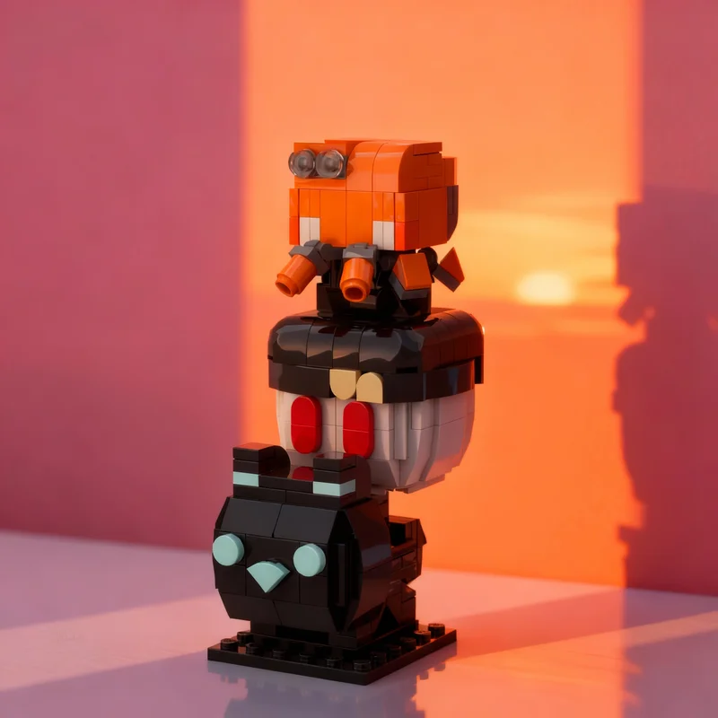 

309 деталей MOC GQuuuuuuX, версия Brickheadz, конструктор, развивающая игрушка, рождественский подарок для детей