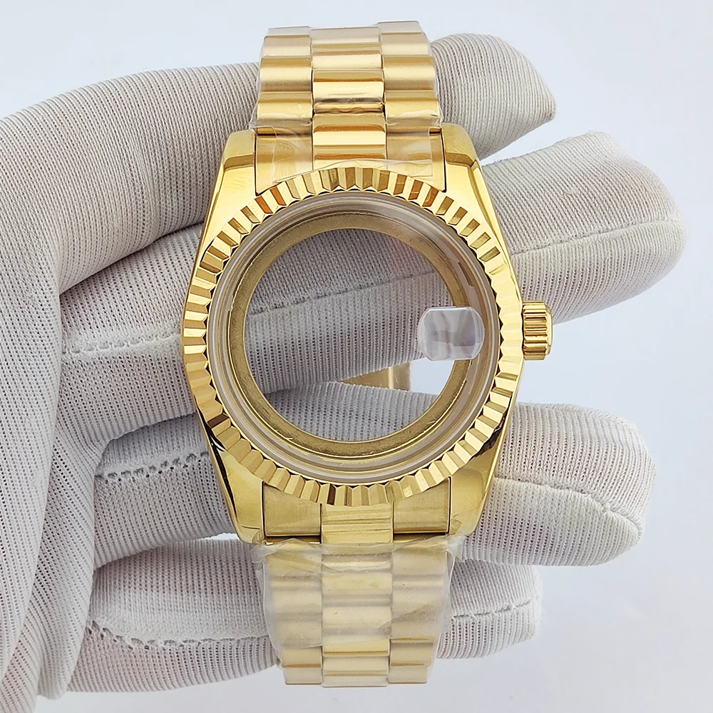 Cassa impermeabile in vetro zaffiro in acciaio inossidabile 904L Cassa per orologio da uomo da 40 mm adatta per cassa movimento Miyota 8285 con quadrante da 31 mm