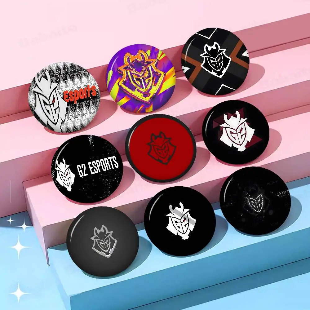 G-G2 E-Rsports Team Photo Brooches Creative Round Badge Gifts Pins 32/44/58mm