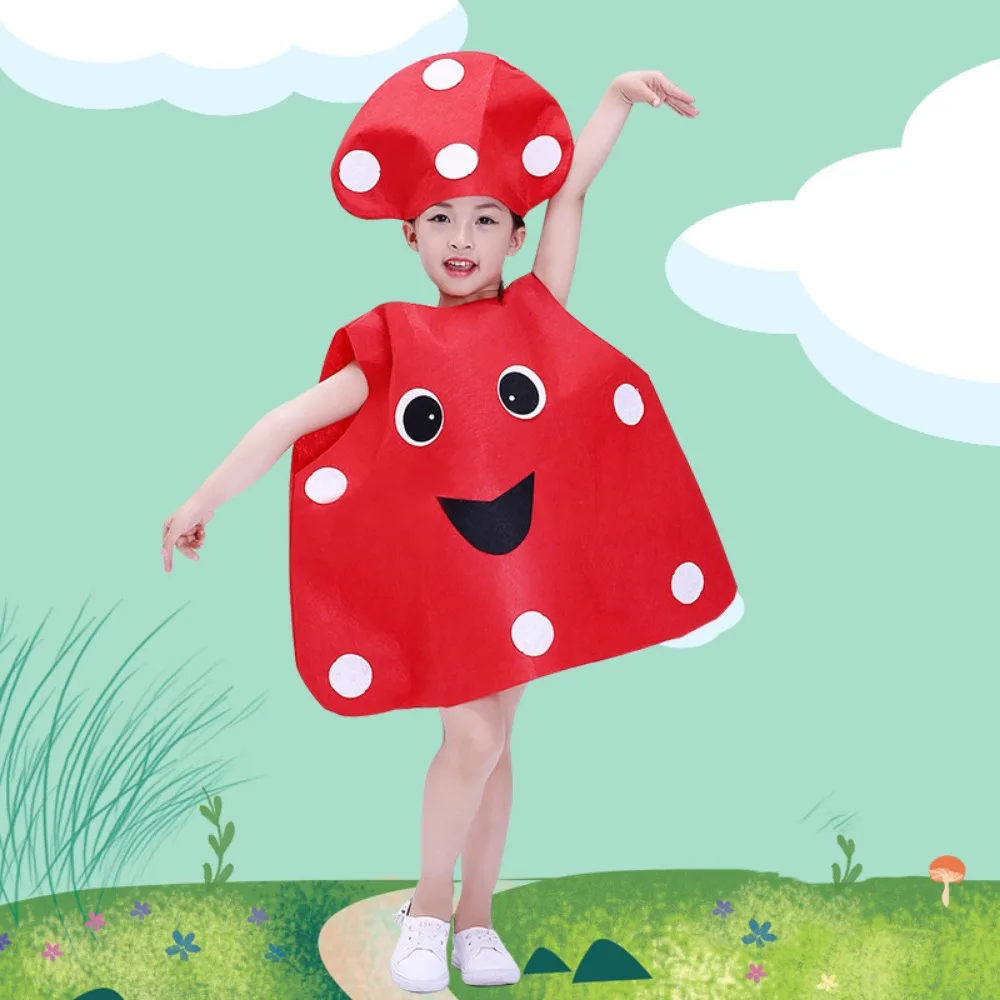 

Food Fruit Veggie Costume Performance Stage Doll Role-playing Children Cosplay Costume Pumpkin Cloak Clothing Props