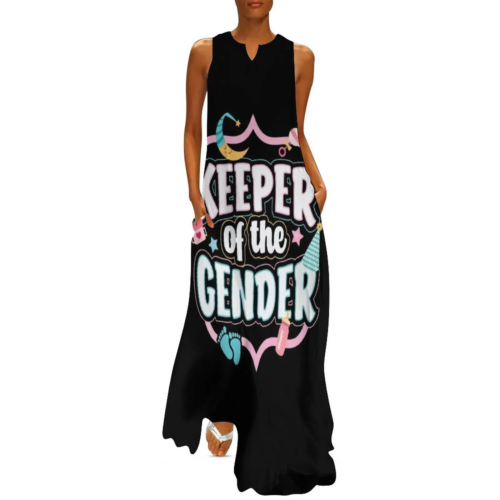 Gender Reveal Keeper of the Gender Long Dress Beachwear Long dress woman