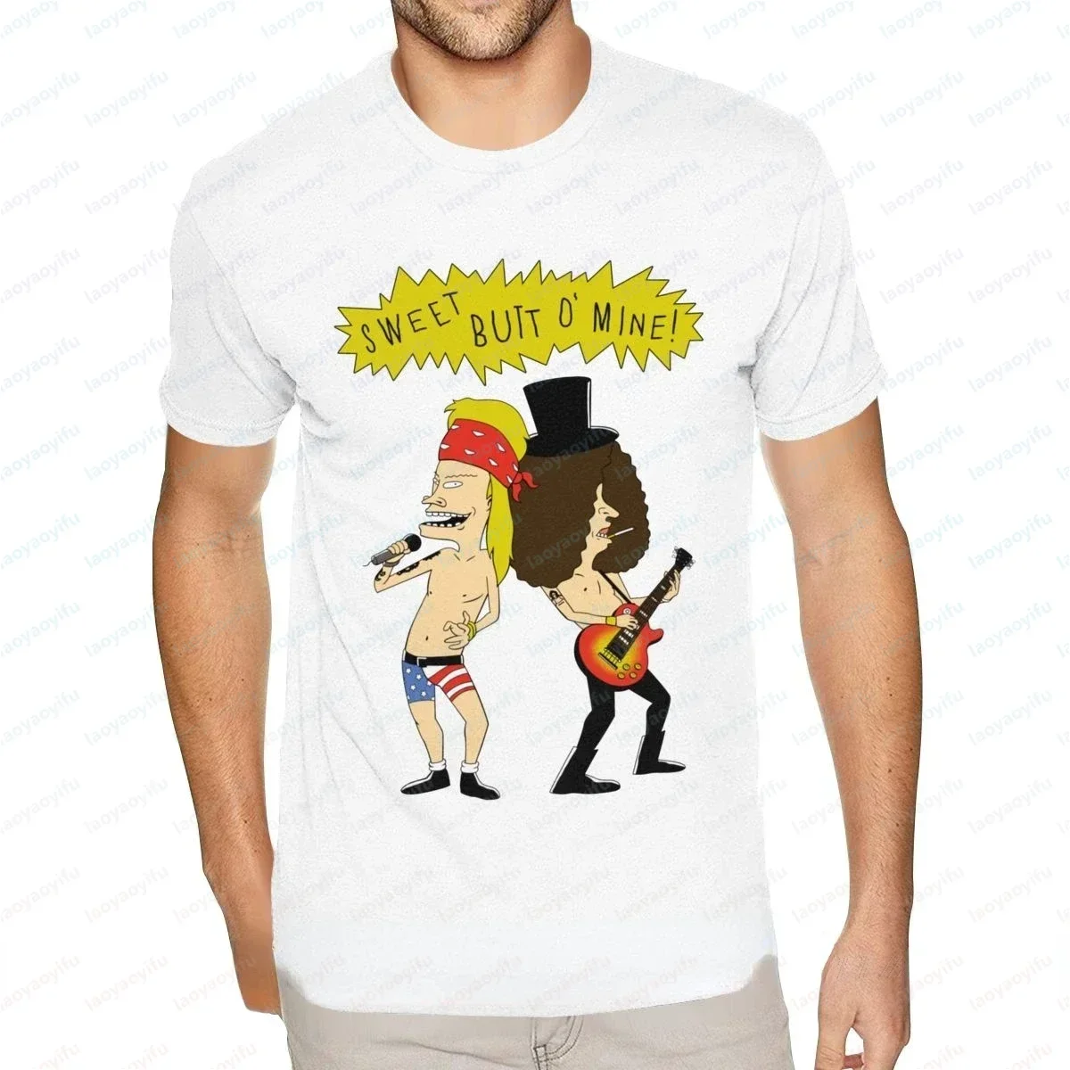 Kawaii Beavis and Butthead TShirts Novelty Funny Cartoon Graphic Tshirts Men Casual Clothing Summer Male Oversized Tshirt image 2