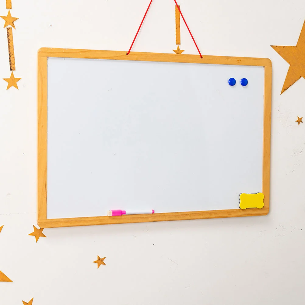 Double-sided Blackboard Whiteboard Practical Wooden Writing Chalkboard