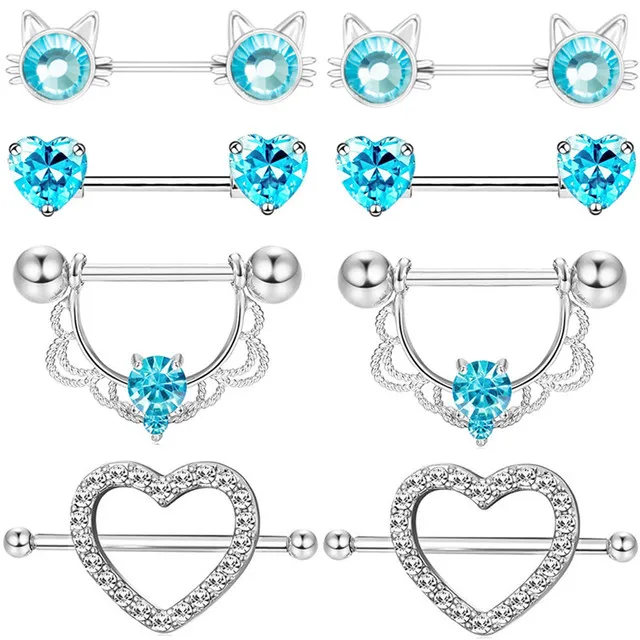 Red Bat Nipple Piercing Set 14G Sexy Spider Nipple Ring Pack For Women Cute Nipple Piercing Jewelry Bulk Body Piercing Pezon Lot