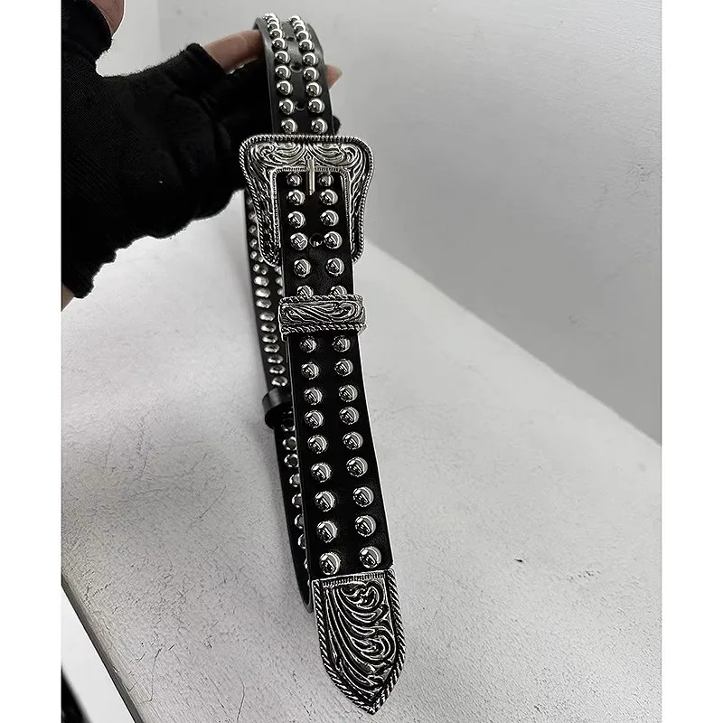 แฟชั่นผู้หญิงวินเทจหนังแท้รีเวทพังก์รัดตัวหญิง Cummerbund เสื้อเข็มขัดชุดตกแต่งเข็มขัดแคบ J136