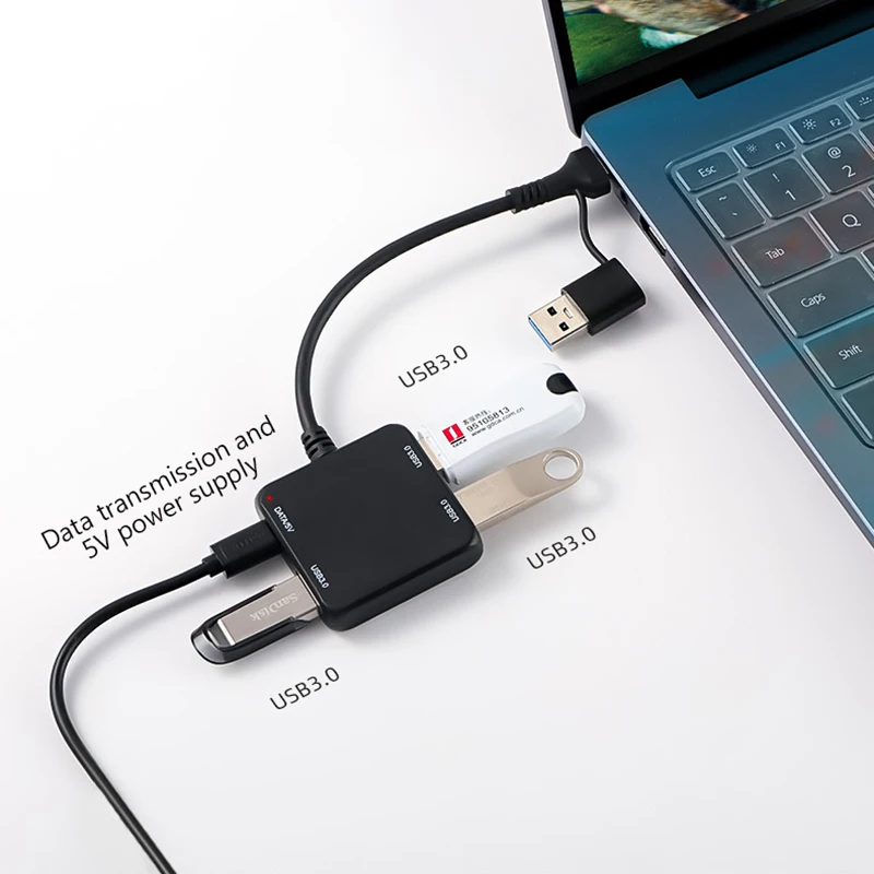 

Концентратор USB3.0 5 Гбит/с, один сопротивление, четыре концентратора, компьютерный расширитель для мобильного телефона, 4-портовый док-станция, разветвитель типа c