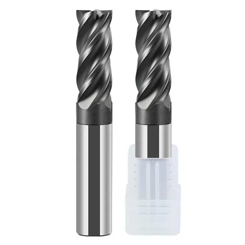 

HRC70 CNC Carbide End Mill Unequal Helix Efficient Tungsten Cutter 4 Flute Metal Steel Machining Tool 6 8 12 14 20mm Router Bit