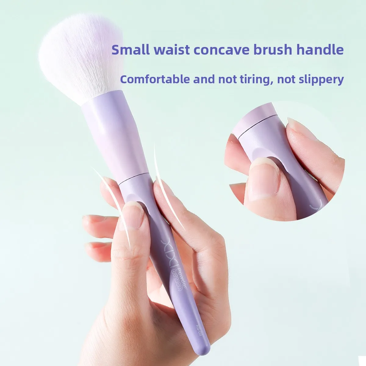 メイク用の大きなパウダーブラシ、顔用パウダー、ブラッシュ、ブロンザー、セッティングパウダー用の柔らかくふわふわした歌舞伎ブラシ