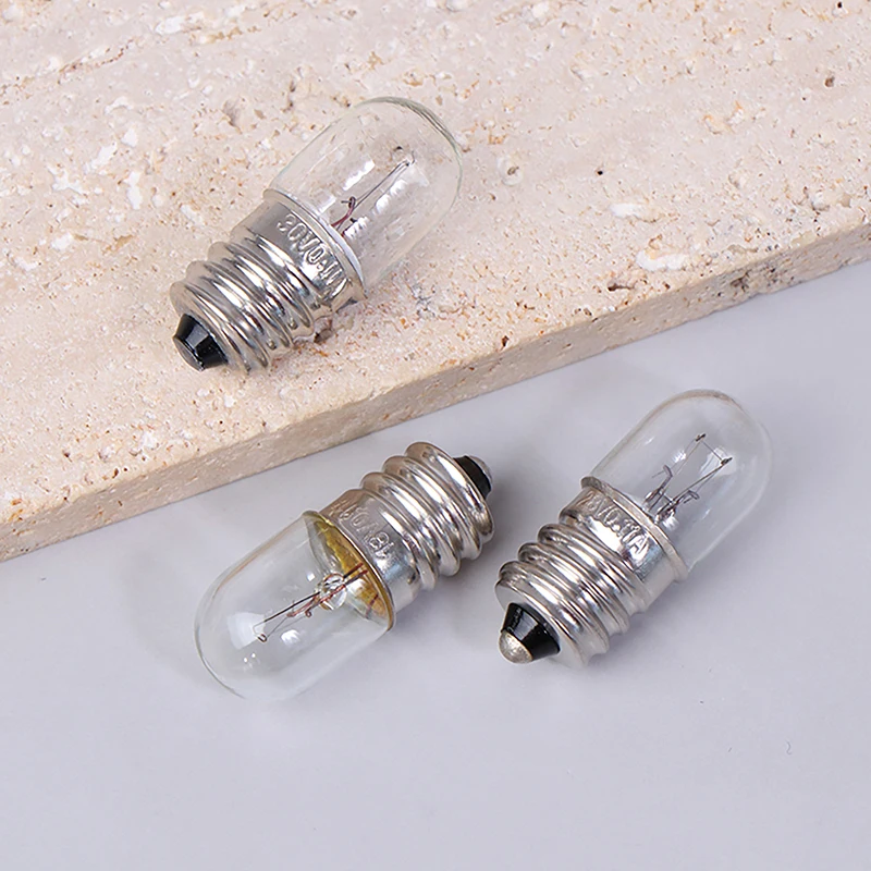 E12 18V/24V/28V/30V Mini Bulb For Indicator Light Little Bulb For Test Experiment Teaching Flashlight Screw Based Bulb New