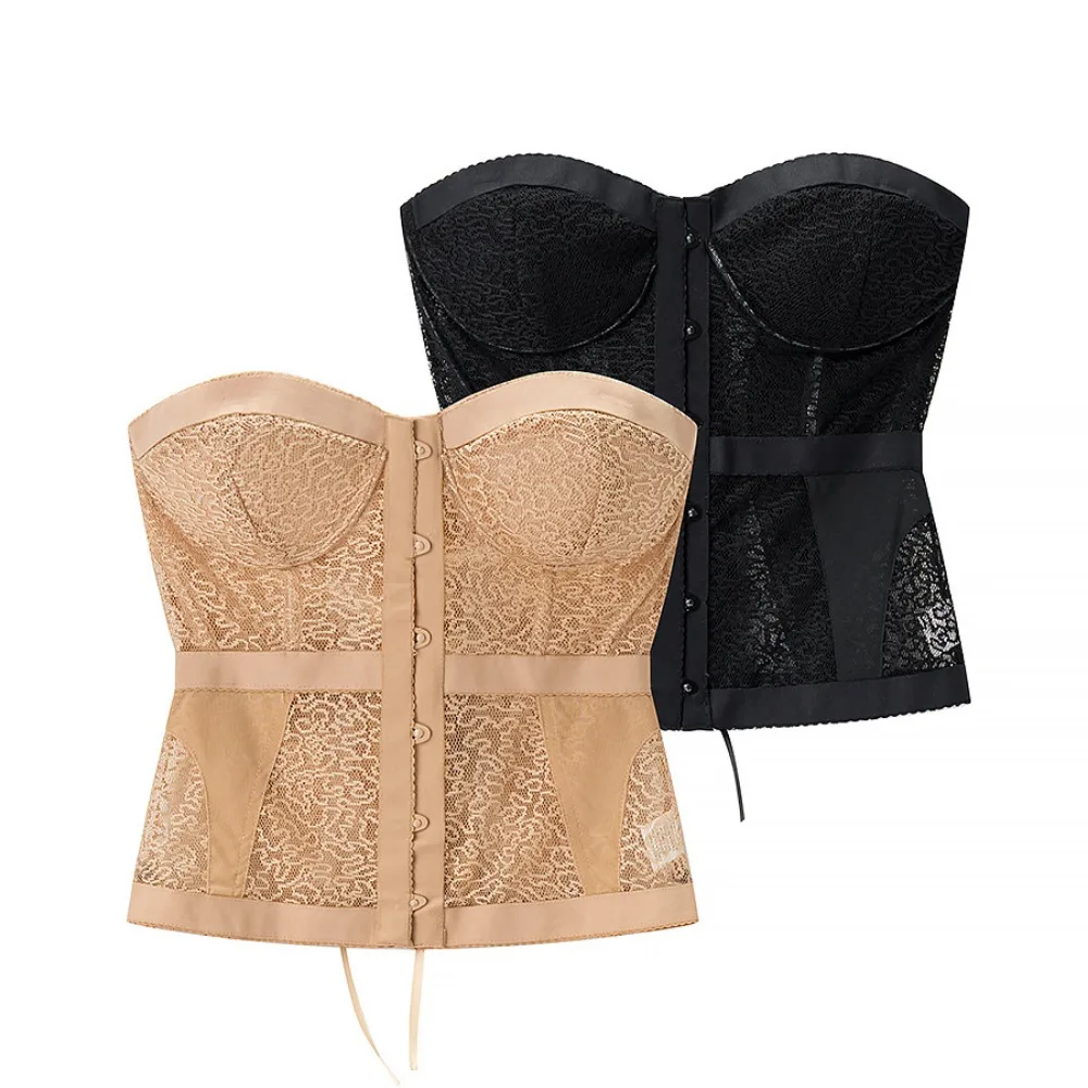 

Hottie топ кружевной полый сексуальный без рукавов без бретелек плотный корсет женский летний модный тренд уличная фотография дизайн вечерние жилет