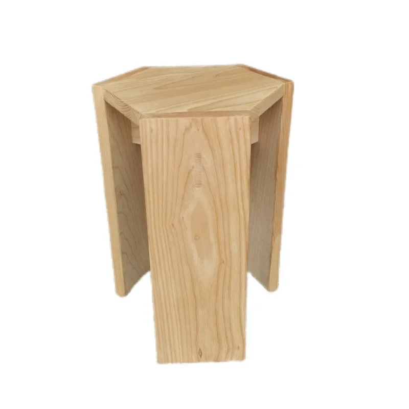 

Nordic four-in-one square stool, shoe change, makeup, cherry wood home living room