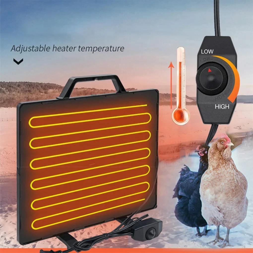 

Регулируемый обогреватель для курятника 160 Вт — термостатическая панель отопления птицы 0-99C, контроль температуры для зимней фермы, излучающая доска