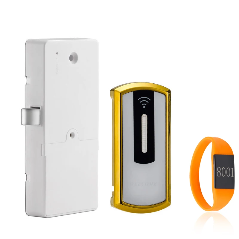 Swimming Pool Smart RFID Card Cabinet Lock With Waterproof Bracelets