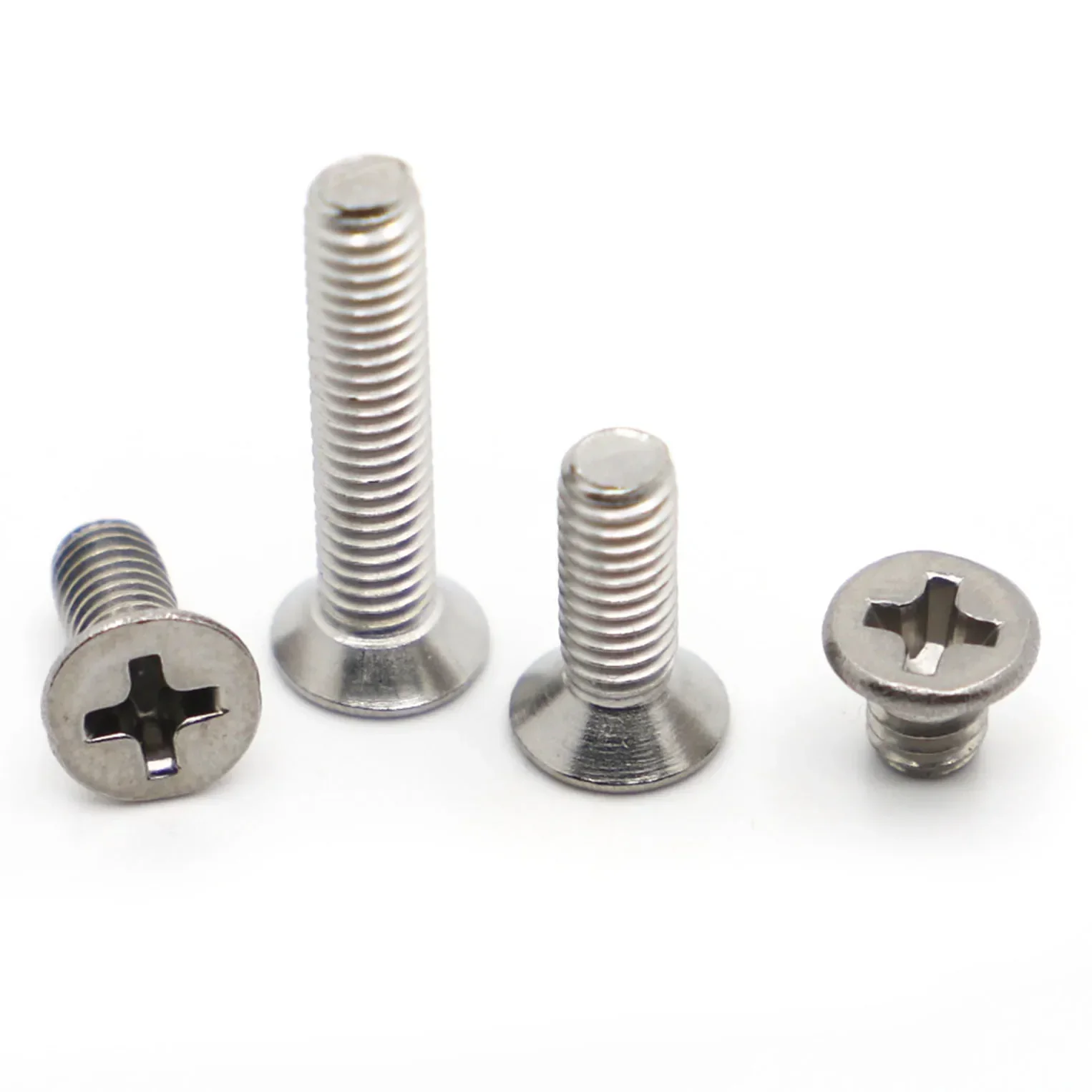 5-50pcs A2-70 304 Stainless steel GB819 Cross Phillips Flat Countersunk Head Screw Bolt M1 M1.2 M1.4 M1.6 M2 M2.5 M3 M4 M5 M6 M8