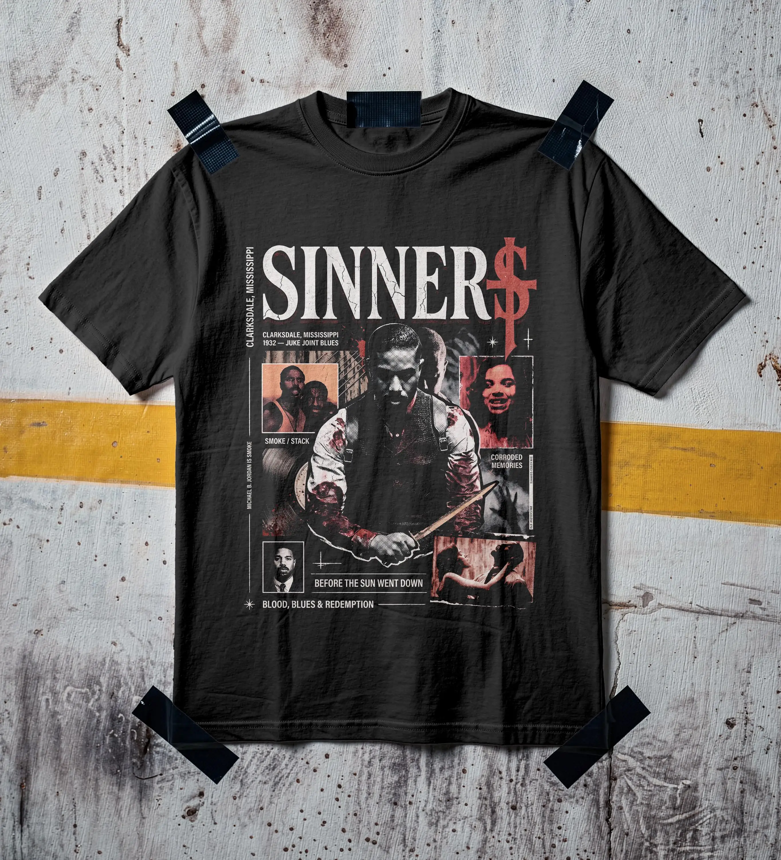 Sinners T-Shirt, Michael-B-Jordan Horror Film Shirt, Vampire Movie Graphic Tee