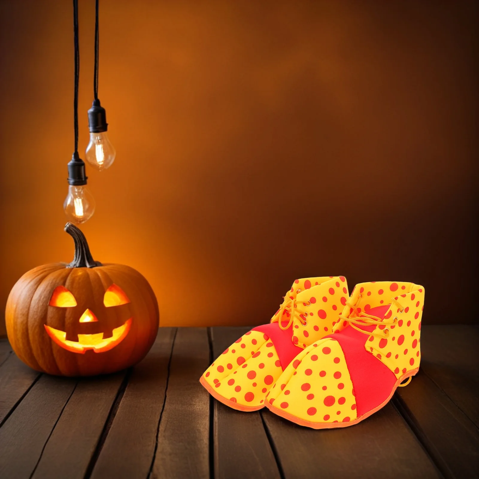 

Oversized Dotted Clown Shoes Halloween Carnival Party Costume Accessories Unisex Funny Cosplay Boots Lightweight