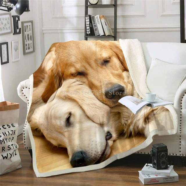 Golden retriever throw blanket sale