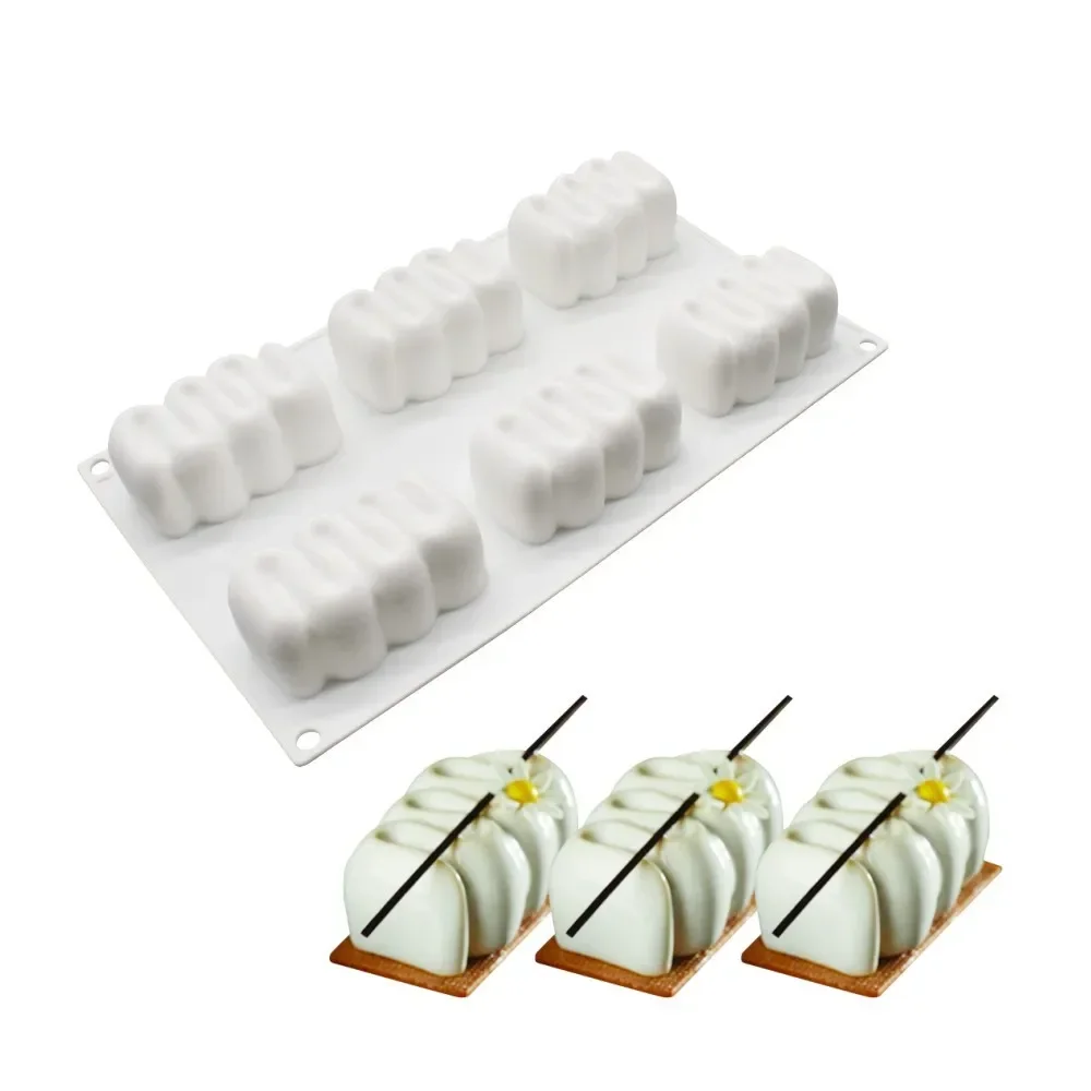 

The same Italian 6-piece caterpillar mousse silicone cake mold lightning puffs French DIY baking kit