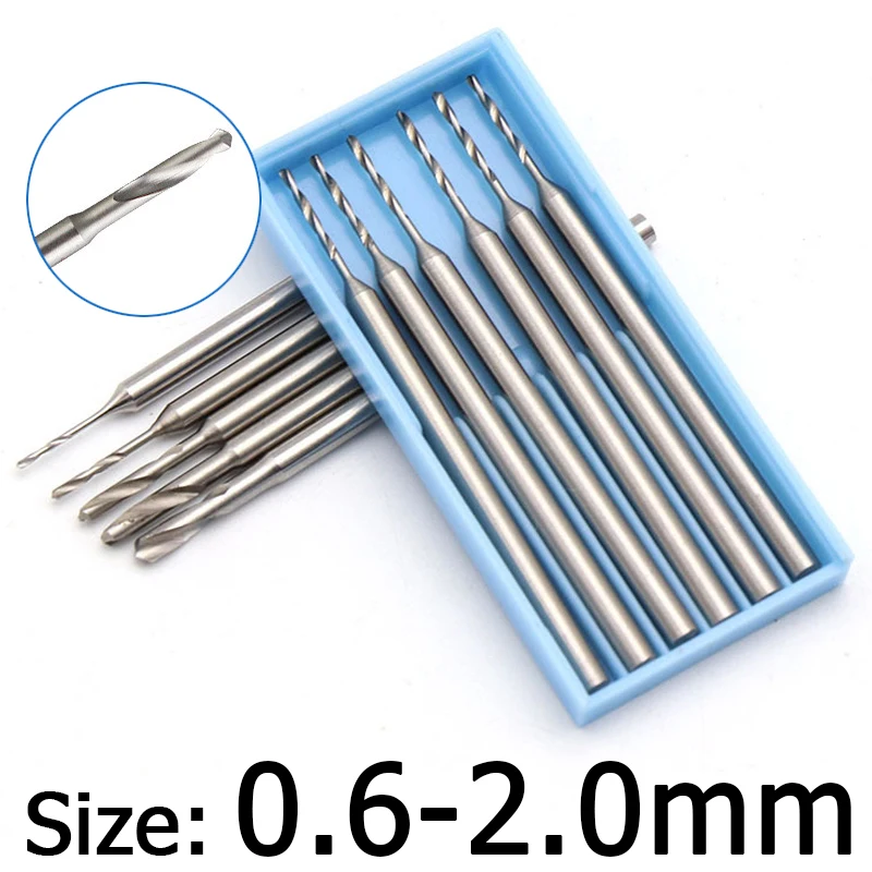 

1-6pcs 0.6-2mm Engraving Drill Bit 2.35mmShank Tungsten Steel Drill Ivory Olive Core Carving Drill Needle Engraving Rotatry Tool