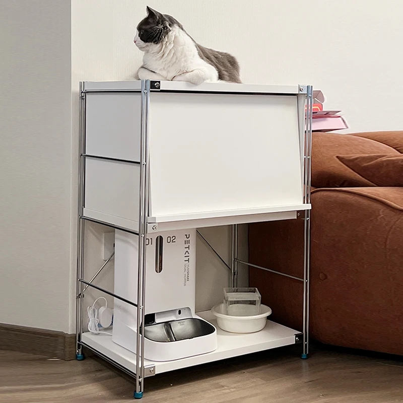 

Japanese-style storage aesthetics, white simple flap door, magazine cabinet, storage, sofa side cabinet, bookcase, Bauhaus Nordi