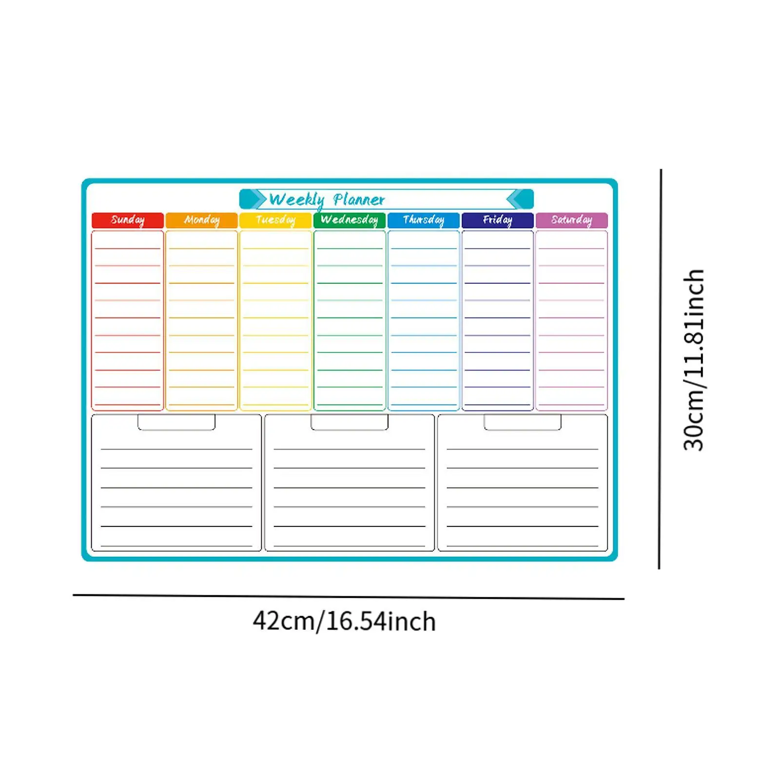 Weekly Planner for Fridge for Home Kitchen Refrigerator Sticker Whiteboard