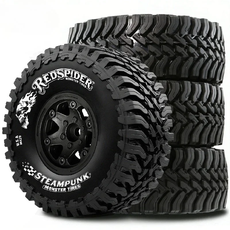 

4pcs 136mm Metal 2.2 inch Beadlock Wheel Tire Set for 1/7 1/8 RC Crawler Car Axial SCX10 Wraith RR10 Capra Trxs TRX4 YK4082