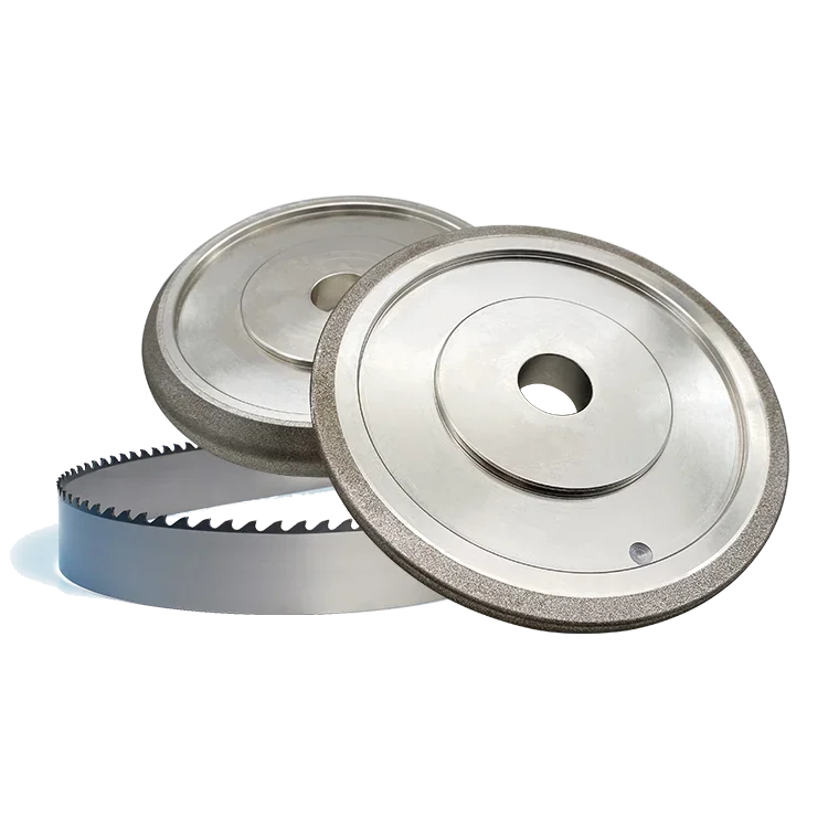 diamond cbn grinding sharpening wheels discs for wood cutting sawmill bandsaw band saw blade automatic sharpener machine