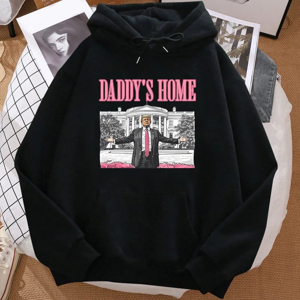 Donald Trump hoodie komik trendi bermotif pakaian kasual baju olahraga wanita pullover pakaian kasual motif musim dingin lucu