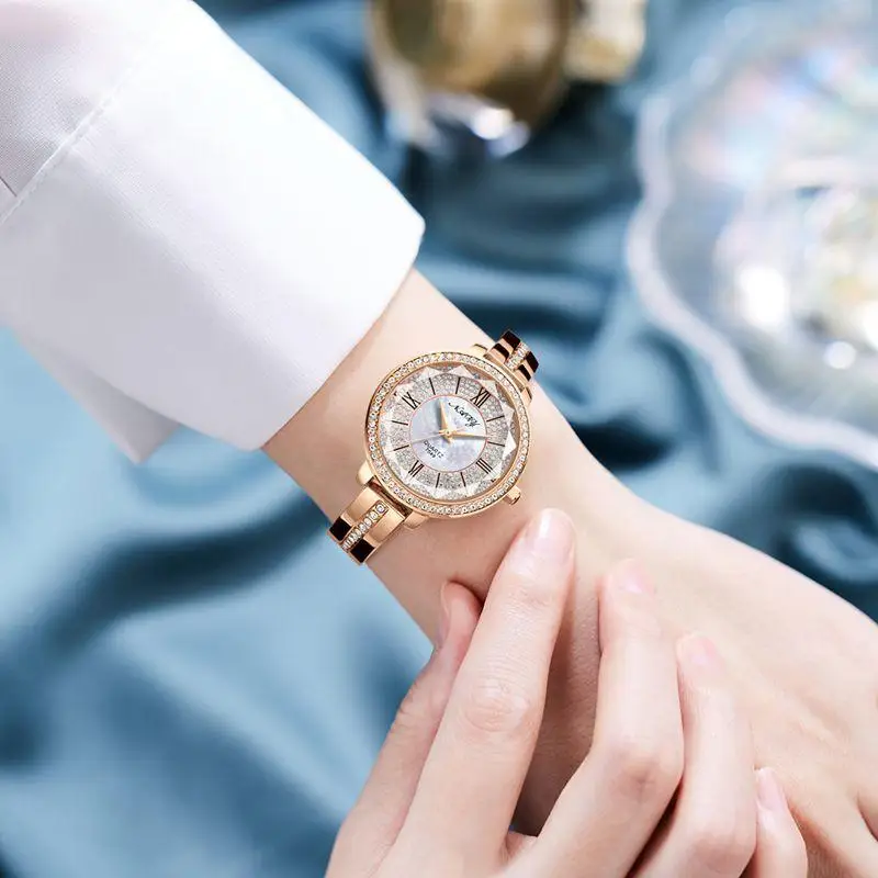 New Famous Luxury Brands Women Watch Fashion Rhinestone Women's Watches Stainless Steel Quartz Ladies Wristwatches Reloj Mujer