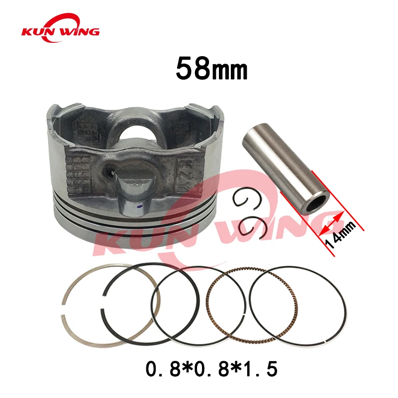 58mm Piston Ring Kit for Honda PCX150 PCX 150cc AdV150 Click150i Sh150i Vario WW150 12100-KZY-701 12100-KZY-700 Motorcycle Parts