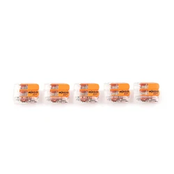 Hot 5Pcs Sale Wago 221-412 LEVER-NUTS 2 Conductor Compact Connector 10 PK Copper Wire Junction