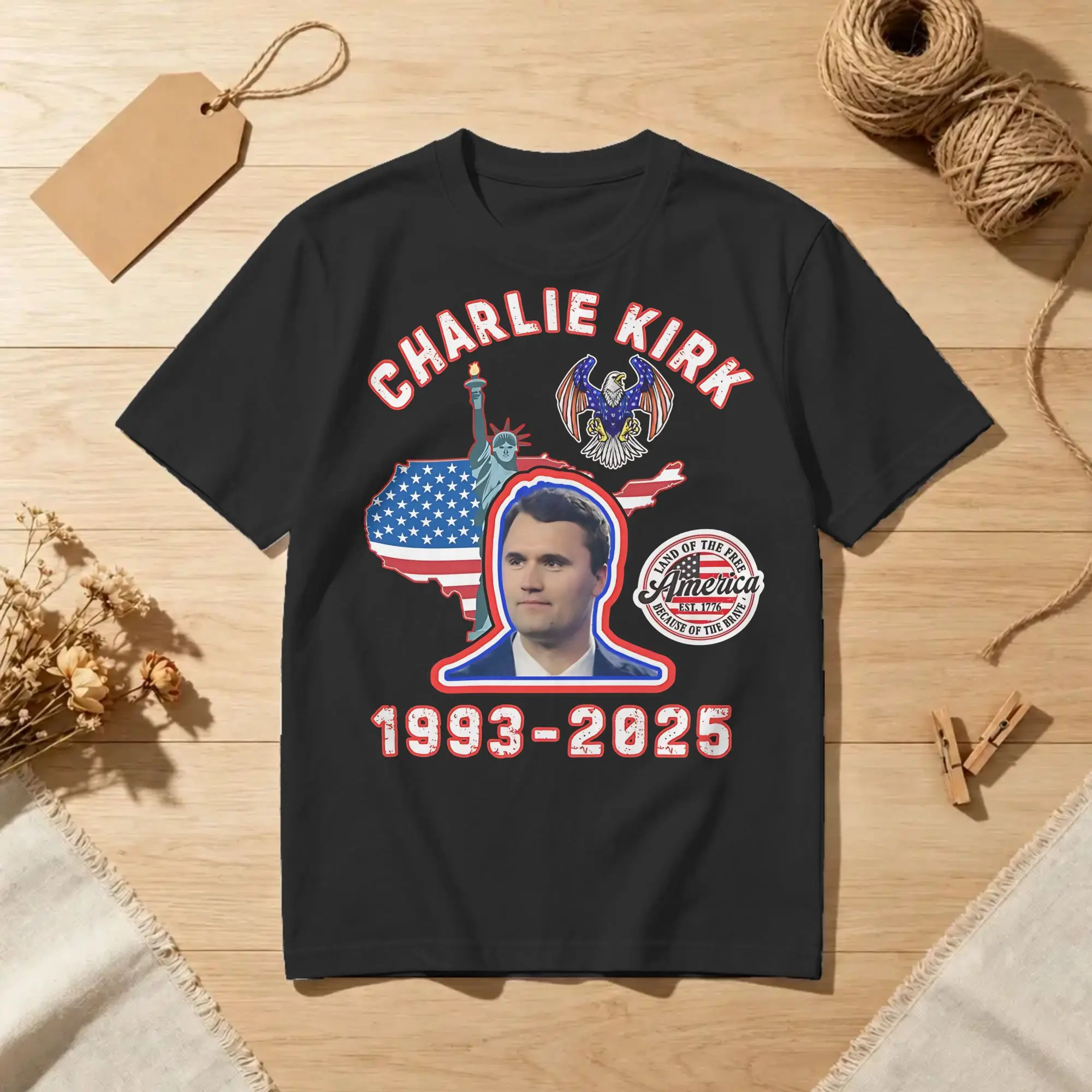 Rest In Peace Charlie Kirk   T-Shirt Legends Never Die Awesome Pure Cotton Tee Shirt Crew Neck Short Sleeve T Shirt