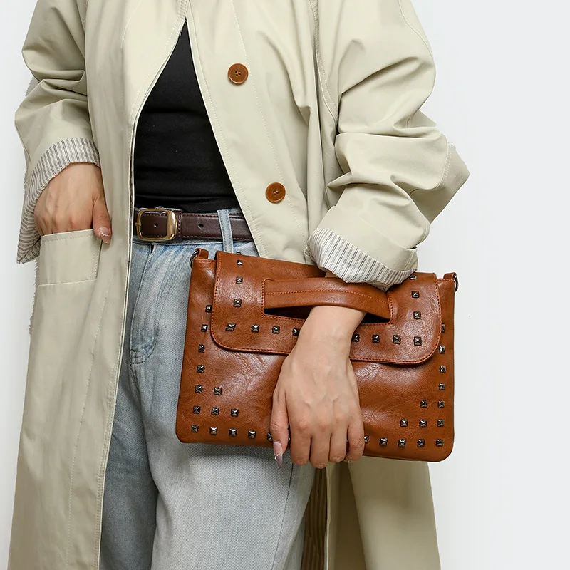 

Fashion PU Leather Handbag New Large Capacity Crossbody Bag Evening Clutch Bag For Women Wristlet Handbag Women's Wallet Envelo