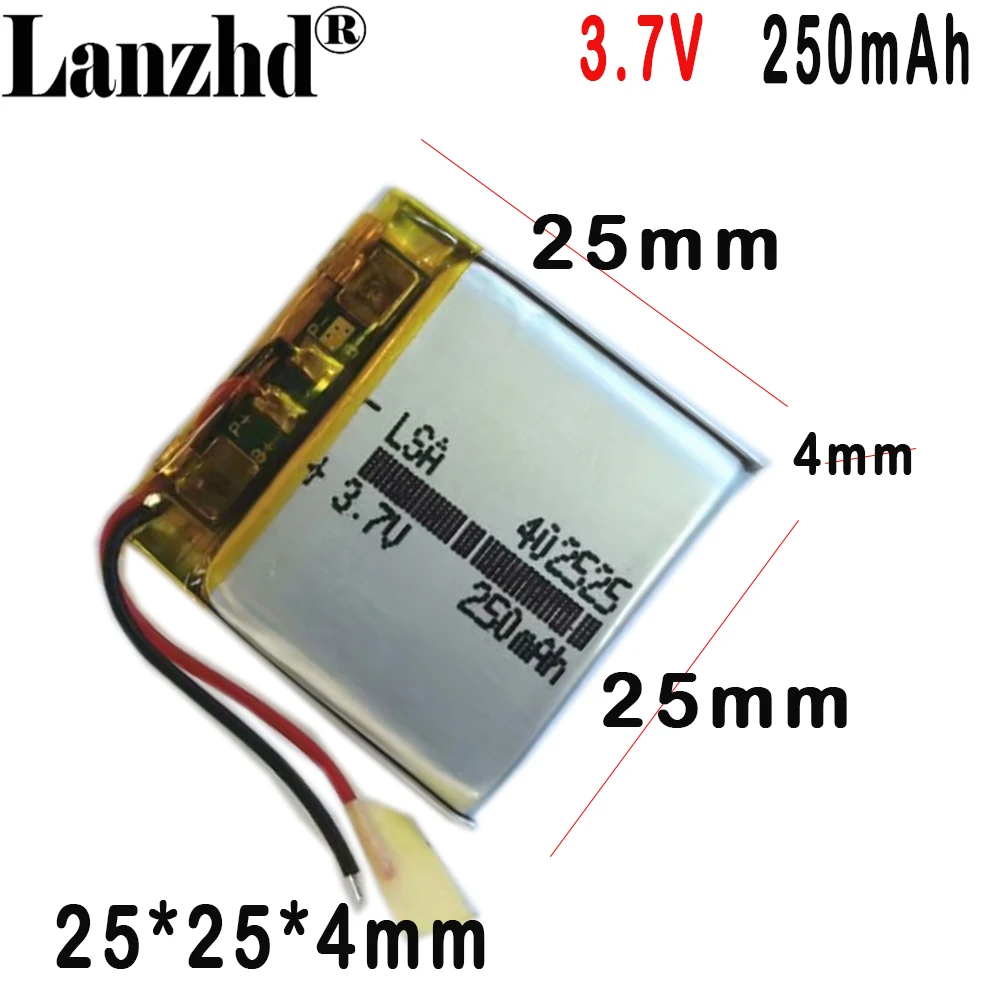 

wholesale 402525 Li polymer lithium battery 250mAh 3.7V For smart wearable children's watch indicator