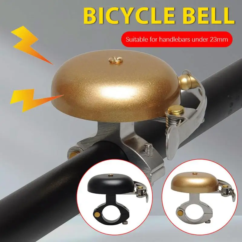 Sonnette de guidon en cuivre antique pour vélo de montagne, klaxon fort, alarme de sécurité, accessoires d'équitation